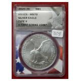 2021 (S) Silver Eagle 1oz ANACS MS70 type II