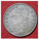 1827 Bust Silver Half Dollar Coin