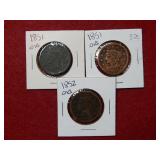1851-1851-1852 Large Cents