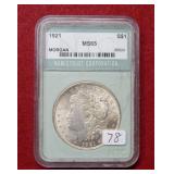 1921 Morgan Silver Dollar ***