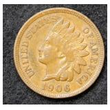1906 Indian Head Cent - Red & Brown