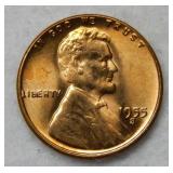 1955 S Lincoln Wheat Cent