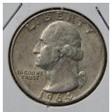 1964 D Washington Silver Quarter