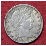 1916 D Barber Silver Quarter