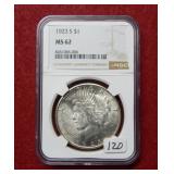 1923 S Peace Silver Dollar NGC MS62