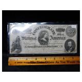 1864 $100 CSA Note T-65
