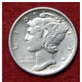 1920 S Mercury Silver Dime