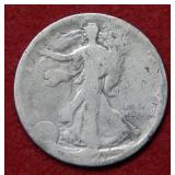 1921 S Walking Liberty Silver Half