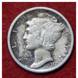 1917 Mercury Silver Dime