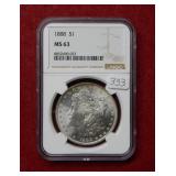 1888 Morgan Silver Dollar NGC MS63