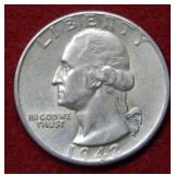 1942 D Washington Silver Quarter