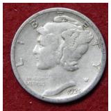 1925 S Mercury Silver Dime