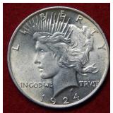1924 Peace Silver Dollar