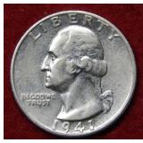 1941 S Washington Silver Quarter
