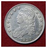 1830 Bust Silver Half Dollar
