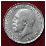 1918 Great Britain Silver Half Crown Coin