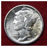 1935 D Mercury Silver Dime