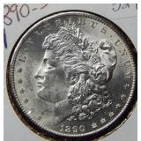 1890 S Morgan Silver Dollar Coin