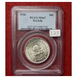 1936 Norfolk Silver Comm Half PCGS MS67