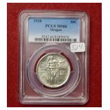 1928 Oregon Trail Silver Comm Half PCGS MS66