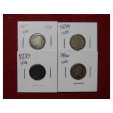 18??-1834-1835-1836 Bust Silver Dimes