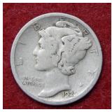 1921 D Mercury Silver Dime