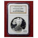 1994 Silver Eagle NGC PF69 Ultra Cameo