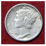 1923 S Mercury Silver Dime