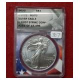 2022 Silver Eagle 1oz ANACS MS70 - first strike