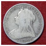 1895 Great Britain Florin Silver Coin