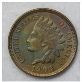1906 Indian Head Cent - red & brown