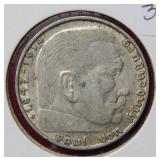 1937 Germany 2 Reichsmark Coin