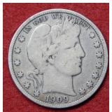 1909 O Barber Silver Half