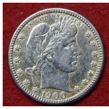 1900 S Barber Silver Quarter - cleaned