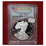 2018 W Silver Eagle 1oz PCGS PR70 DCAM