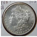 1887 S Morgan Silver Dollar