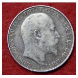 1907 Great Britain1 Florin 2 Shillings Silver Coin