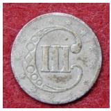 1852 Silver Three Cent Piece