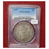 1901 Morgan Silver Dollar PCGS XF40
