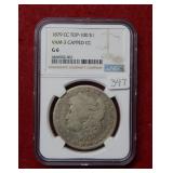 1879 CC Morgan Silver Dollar NGCG6 VAM 3 Capped CC