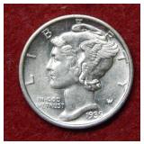 1939 S Mercury Silver Dime