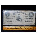 1864 $50 CSA Note T-66