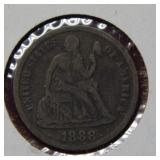 1888 Seated Liberty Silver Dime