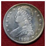 1838 Bust Silver Half Dollar Coin