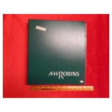 6 Foreign Notes & 128 coins in Green Binder