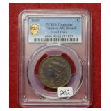 1819 Three Cent Nickel PCGS Genuine AU Details