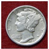 1927 Mercury Silver Dime