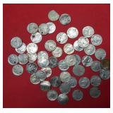 (50) Buffalo Nickels - holed - bent - flattened