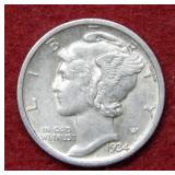 1934 D Mercury Silver Dime