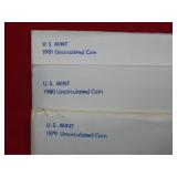 1979-1980-1981 US P&D Mint Coins